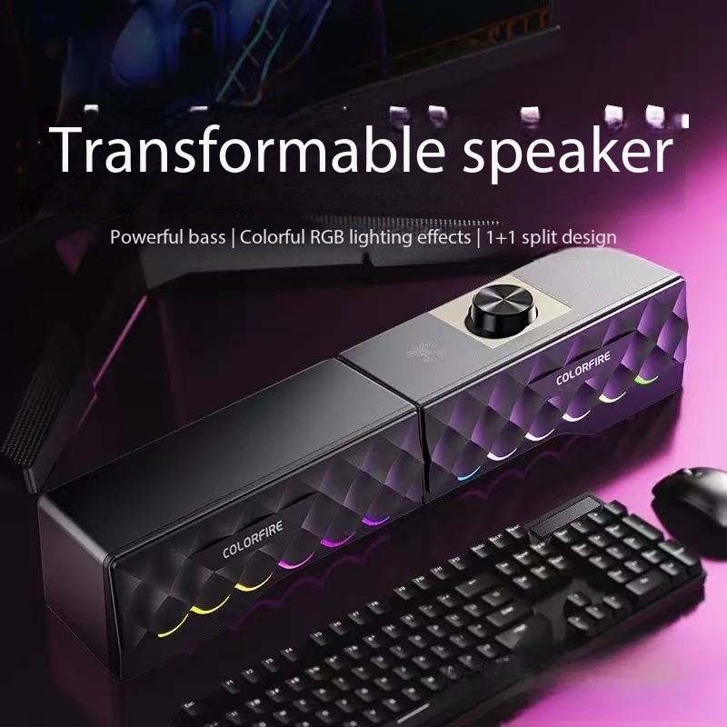 Rgb Computer Soundbar For Pc - Alta fidelidade qualidade de som com