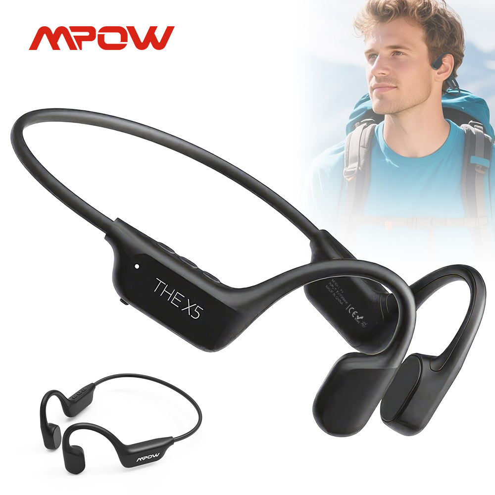 Open Ear Air Conduction Headphones - Fones de Ouvido Mpow X5 com