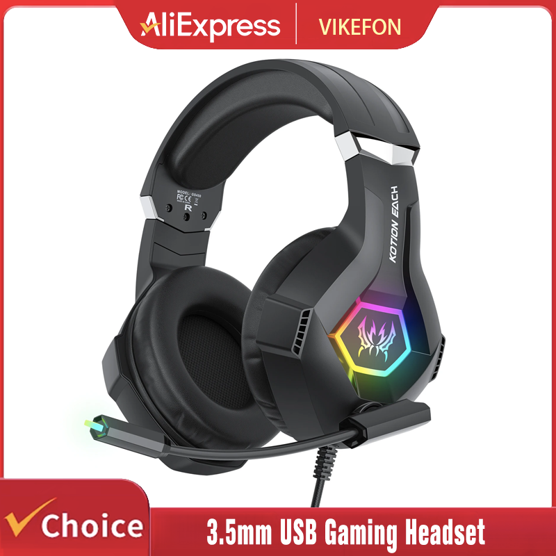 Gaming Headset With Mic Rgb - Fone de ouvido para jogos com