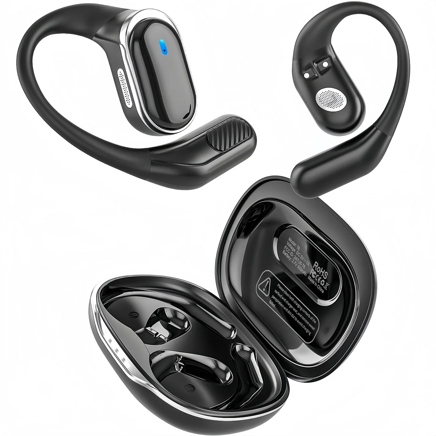 Open Ear Air Conduction Headphones - Fones de Ouvido Bluetooth Sem Fio