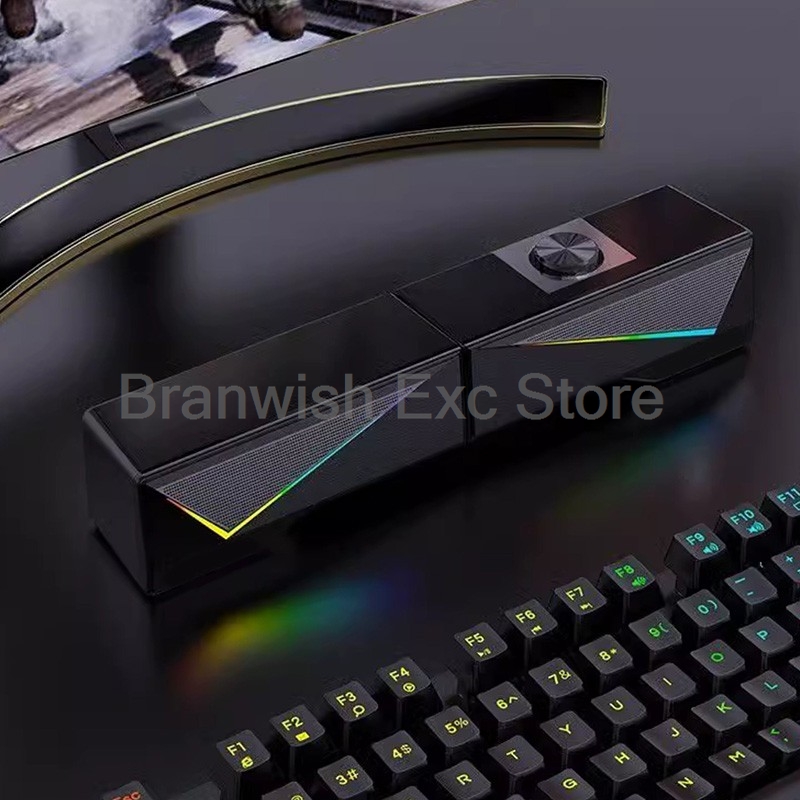 2x2.5w alto-falante do computa - Rgb Computer Soundbar For Pc avaliação e preço