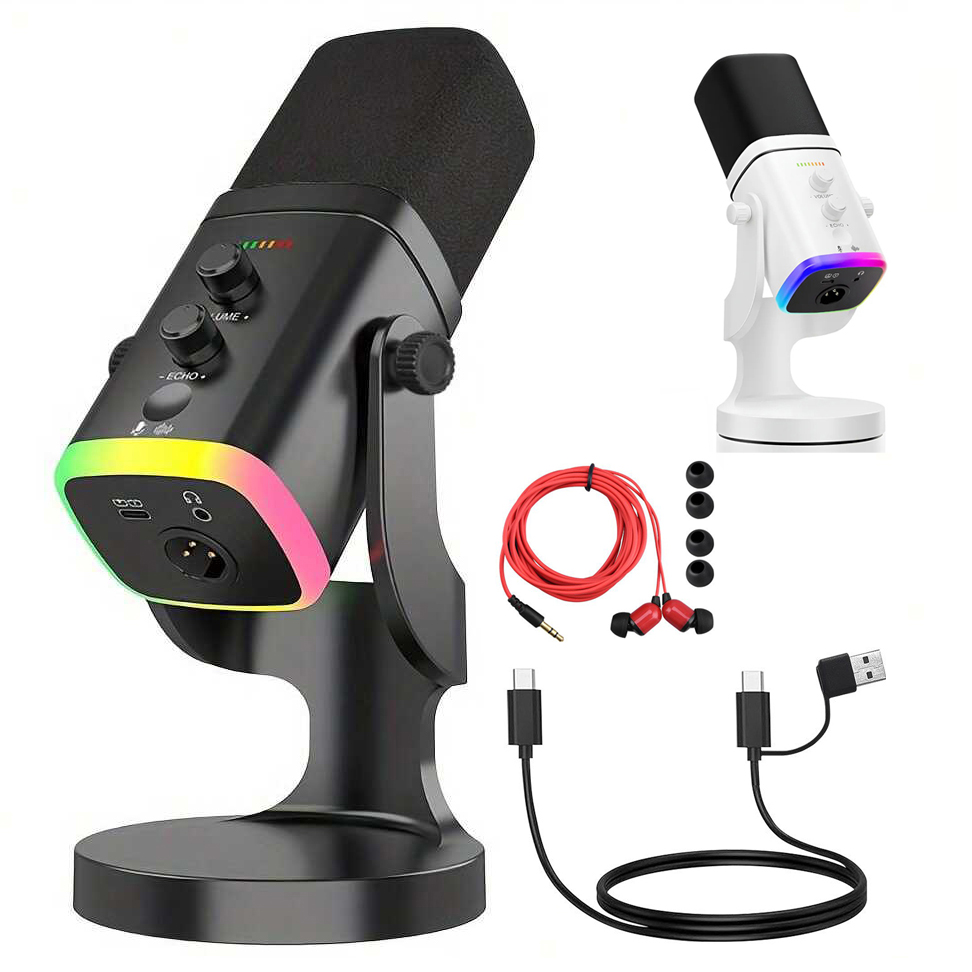 Microfone Dinâmico USB/XLR par - Gaming Headset With Mic Rgb avaliação e preço