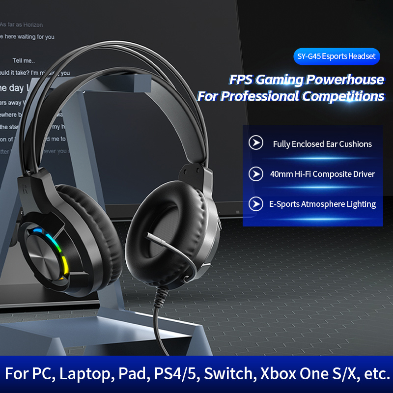 Fone de ouvido para jogos com  - Gaming Headset With Mic Rgb avaliação e preço