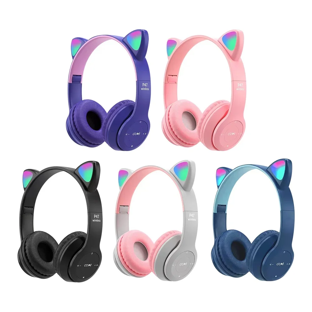 Bonito gato orelha bluetooth f - Cat Ear Bluetooth Headset Led avaliação e preço