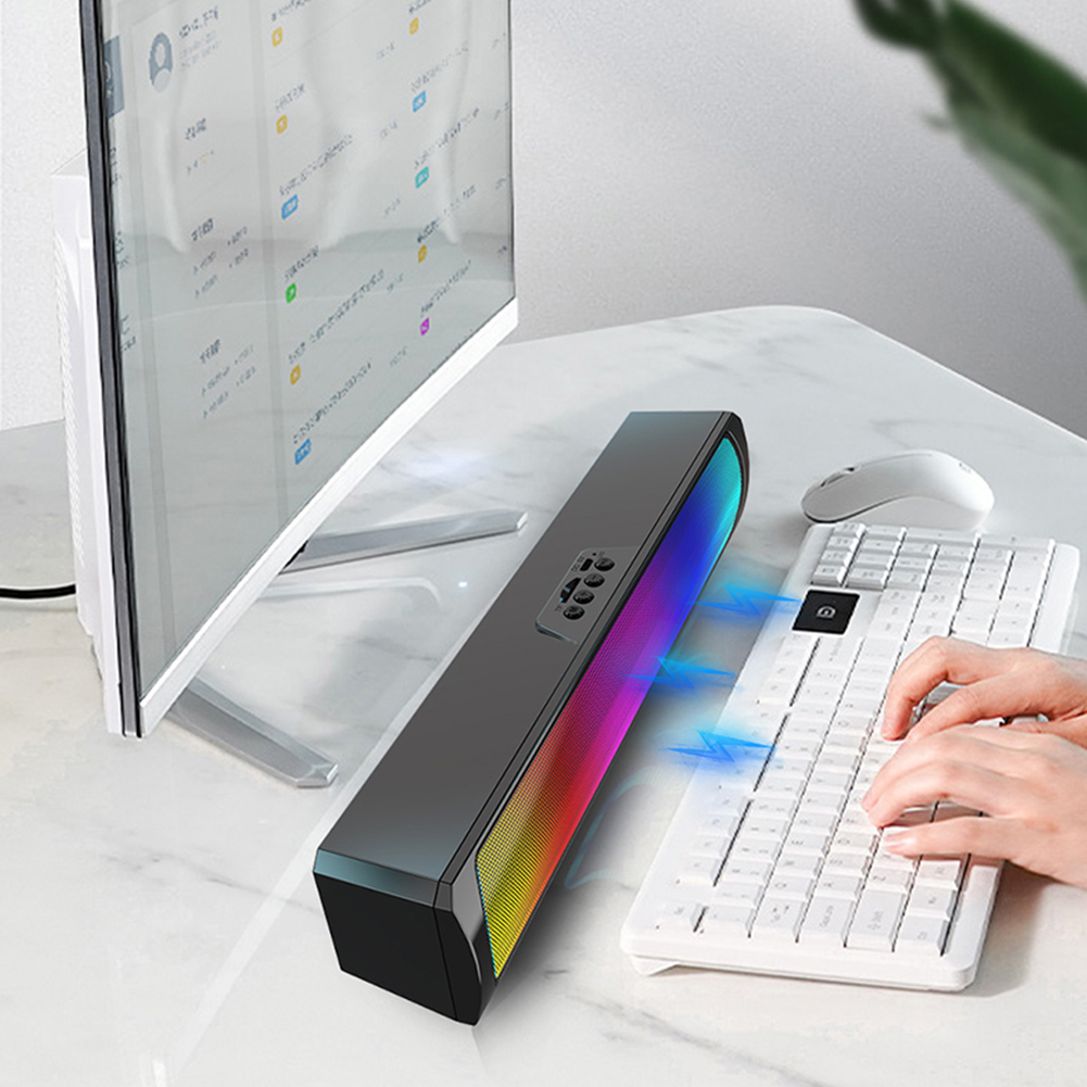 Caixa de Som Portátil para Com - Rgb Computer Soundbar For Pc avaliação e preço