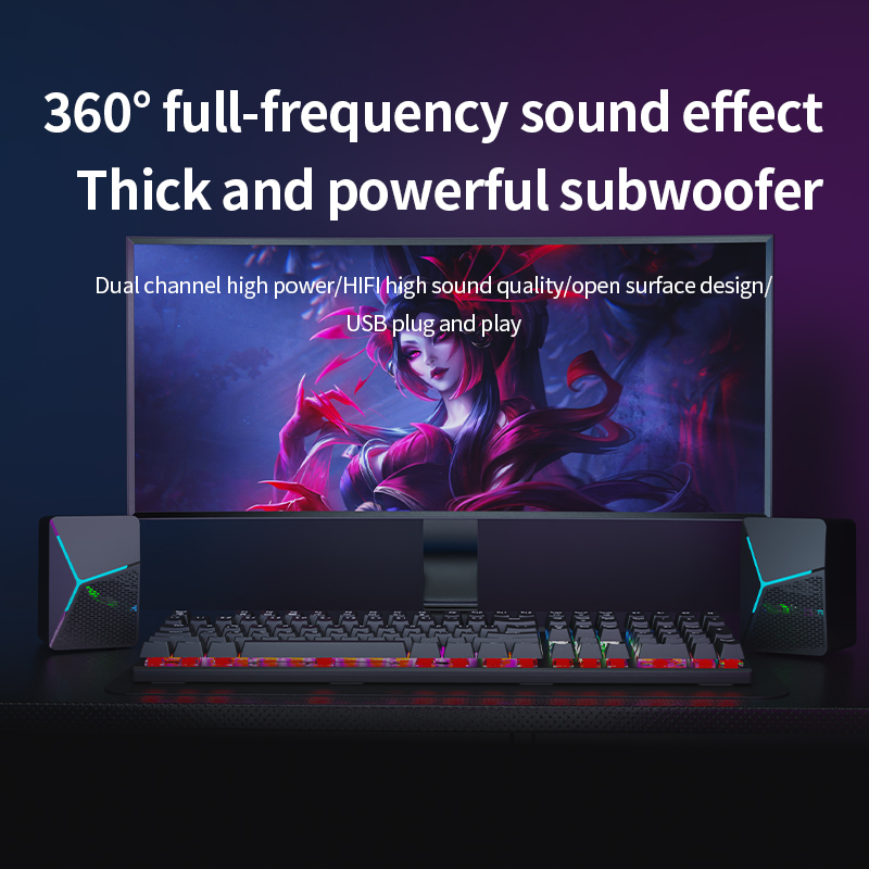 Caixas de Som para Computador  - Rgb Computer Soundbar For Pc avaliação e preço