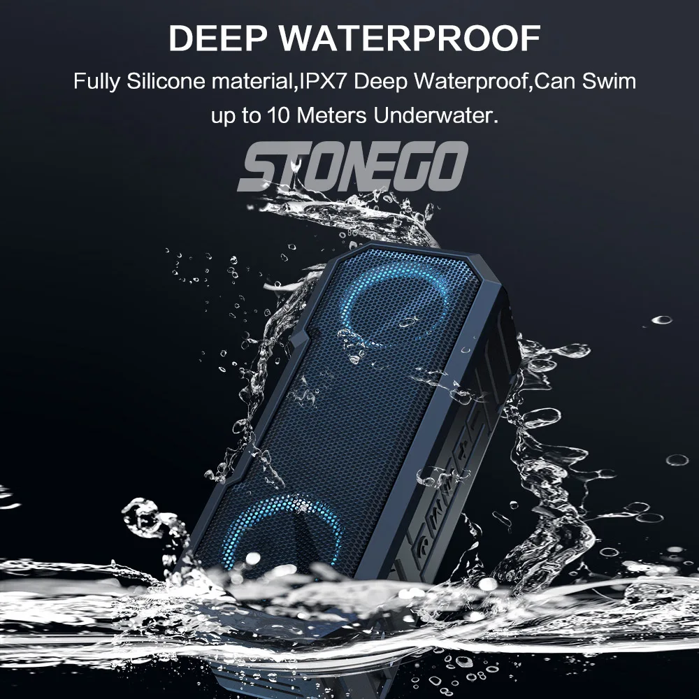 Caixa de Som Bluetooth Portáti - Portable Bluetooth Speaker Waterproof Ipx7 avaliação e preço