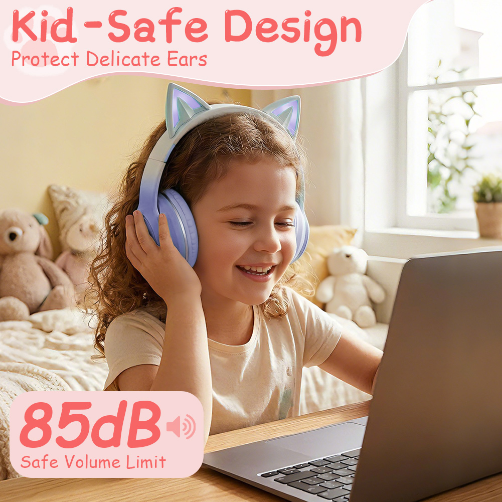 Lindos auscultadores sem fios  - Cat Ear Bluetooth Headset Led avaliação e preço