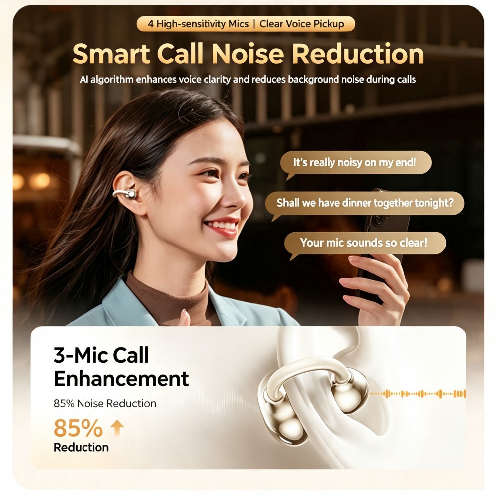 Fones de Ouvido Bluetooth 6.0  - Open Ear Air Conduction Headphones avaliação e preço
