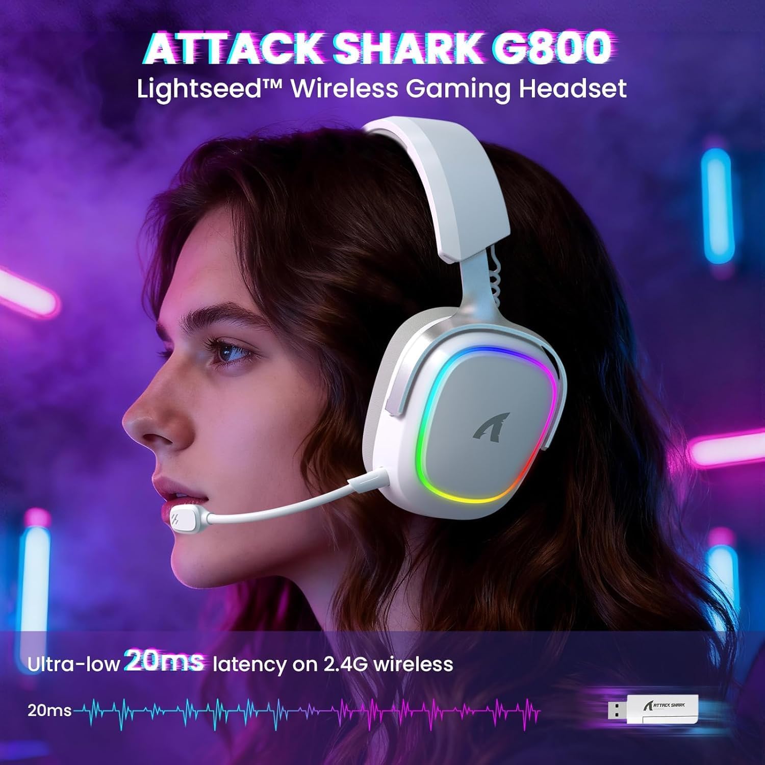 Fone de Ouvido Gamer Sem Fio A - Gaming Headset With Mic Rgb avaliação e preço