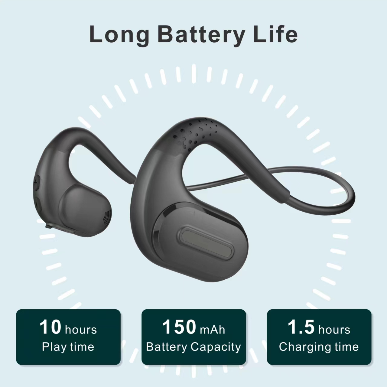 Fones de Ouvido de Condução Aé - Open Ear Air Conduction Headphones avaliação e preço