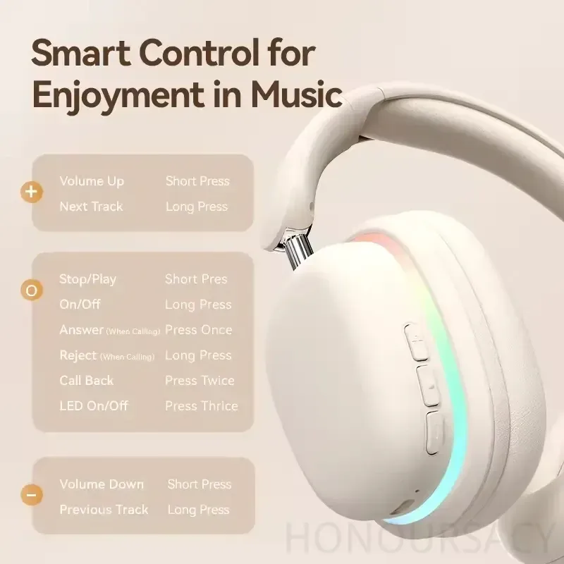Hifi estéreo sem fio bluetooth - Gaming Headset With Mic Rgb avaliação e preço