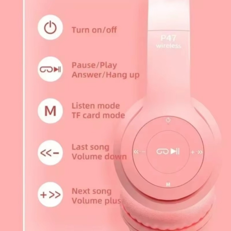 Fones de Ouvido Bluetooth Sem  - Cat Ear Bluetooth Headset Led avaliação e preço